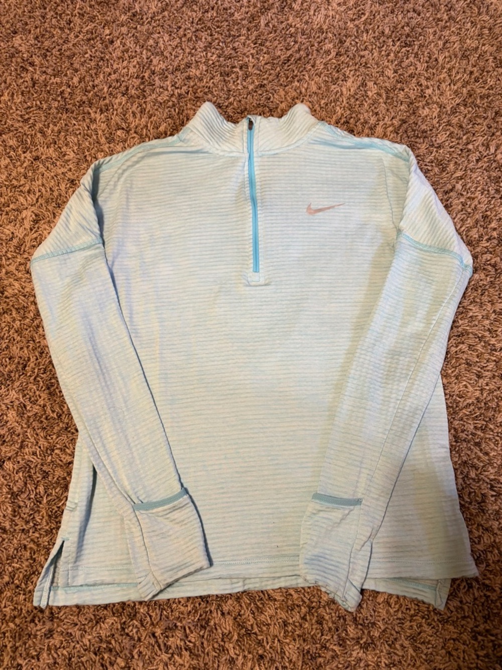 Nike Women's Blue Quarter-Zip Performance Pullover Size Small - Picture 2 of 7